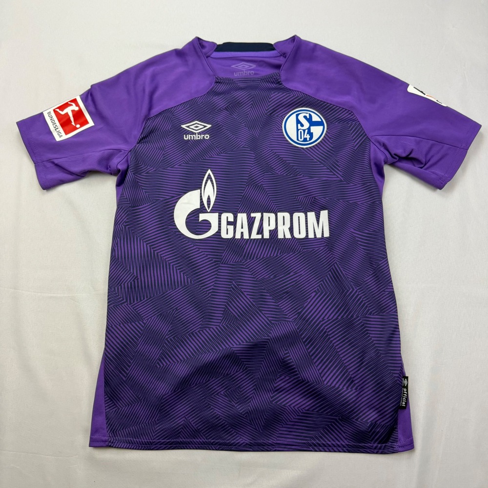 Umbro FC Schalke 04 Soccer Jersey Kids Youth Large Purple Fahrmann 1‎ Bundesliga